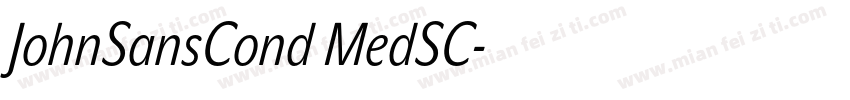 JohnSansCond MedSC字体转换